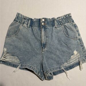 SO brand Distressed high rise mom denim‎ jean shorts, women's size 15 #1340